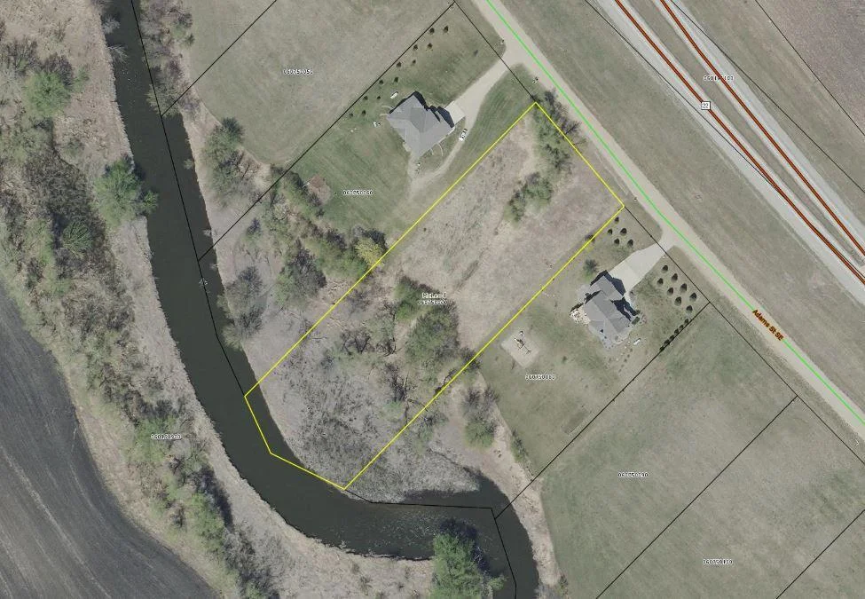 Adams St Lot 7 Boundary Lines - just over 2 acres.