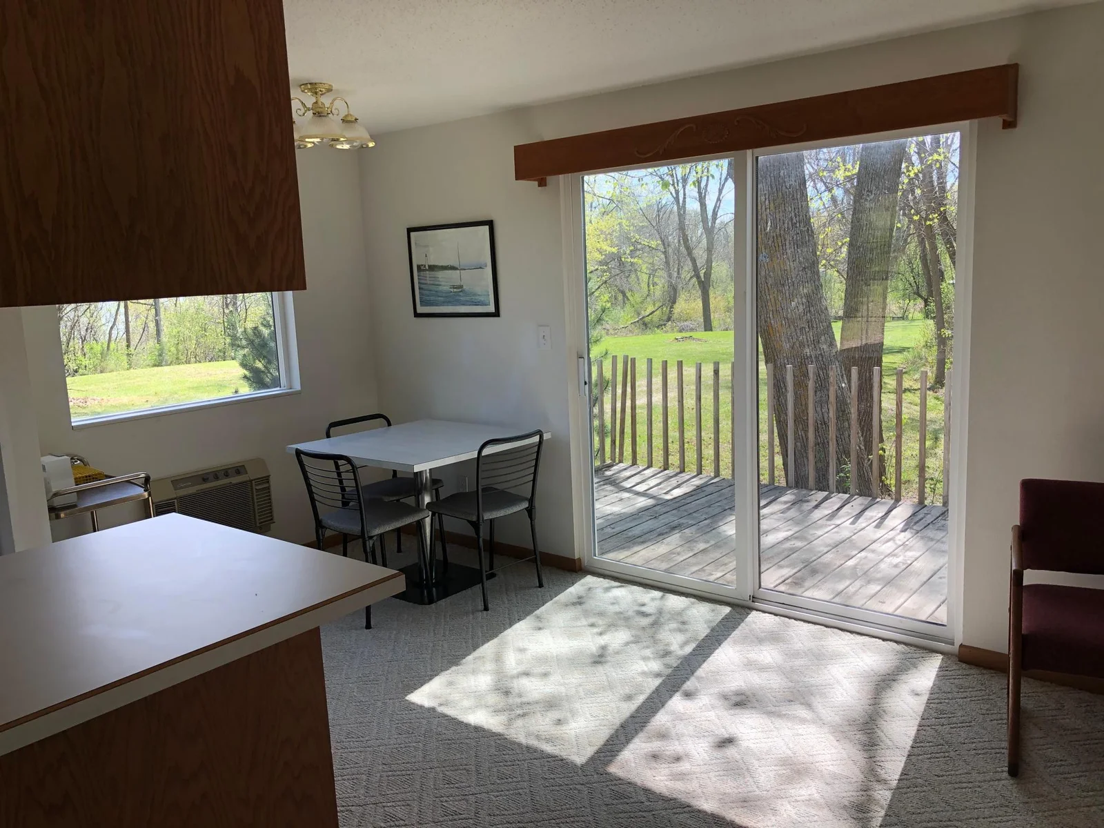 View from Cabin to Deck.