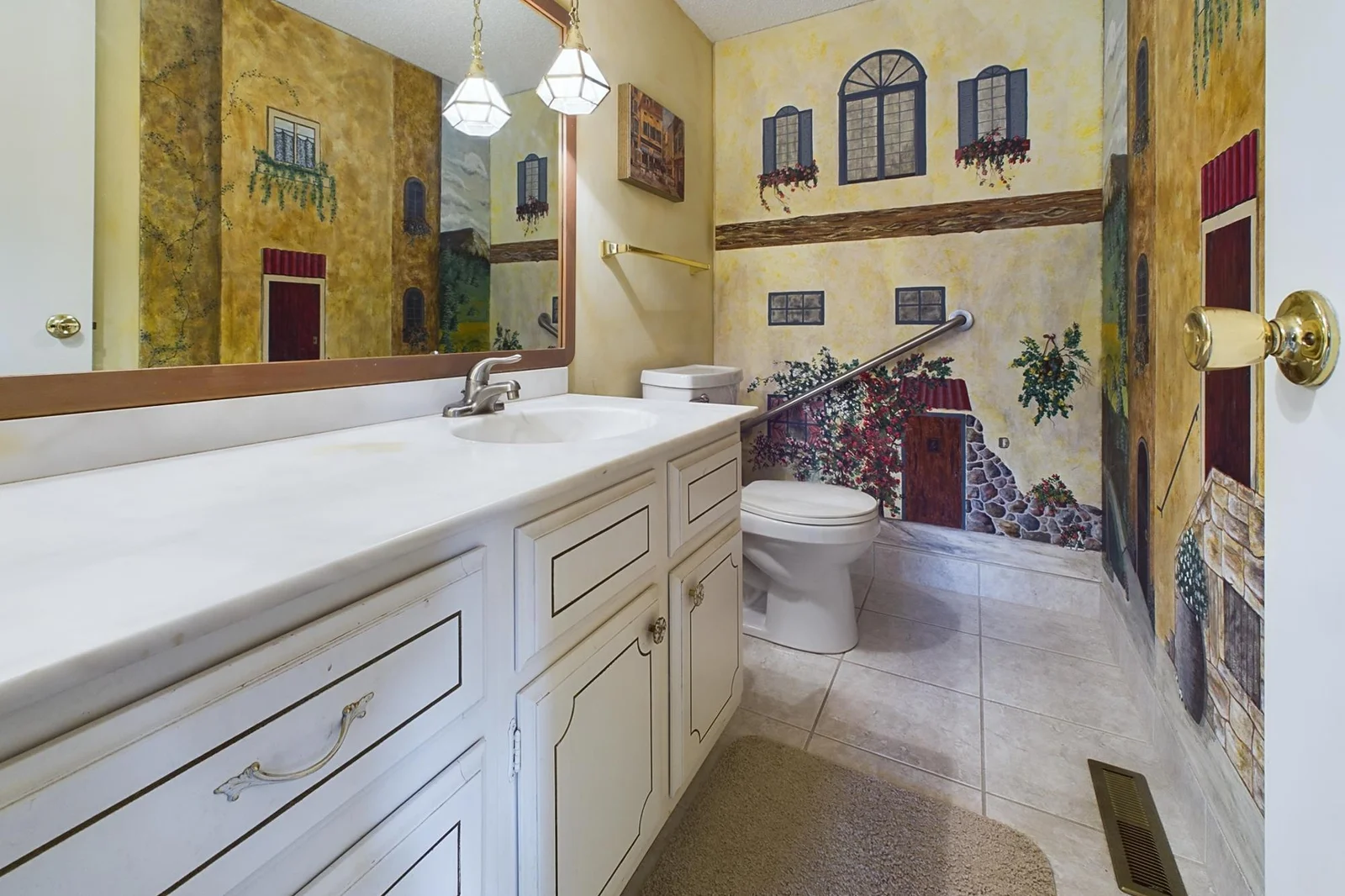 Main floor half bathroom.