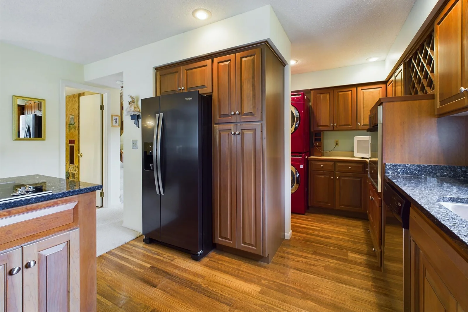 Kitchen and laundry area.