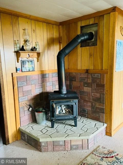 Woodstove heats whole cabin nicely