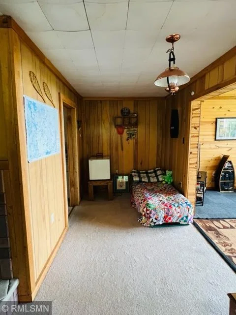 End of living room used as additional sleeping area