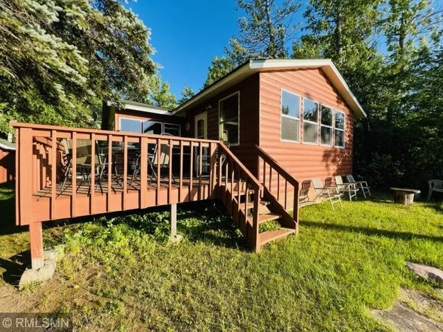 Cabin and deck lakeside