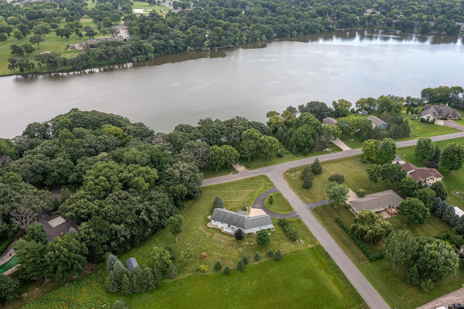 Campbell Lake can be seen from the front yard!