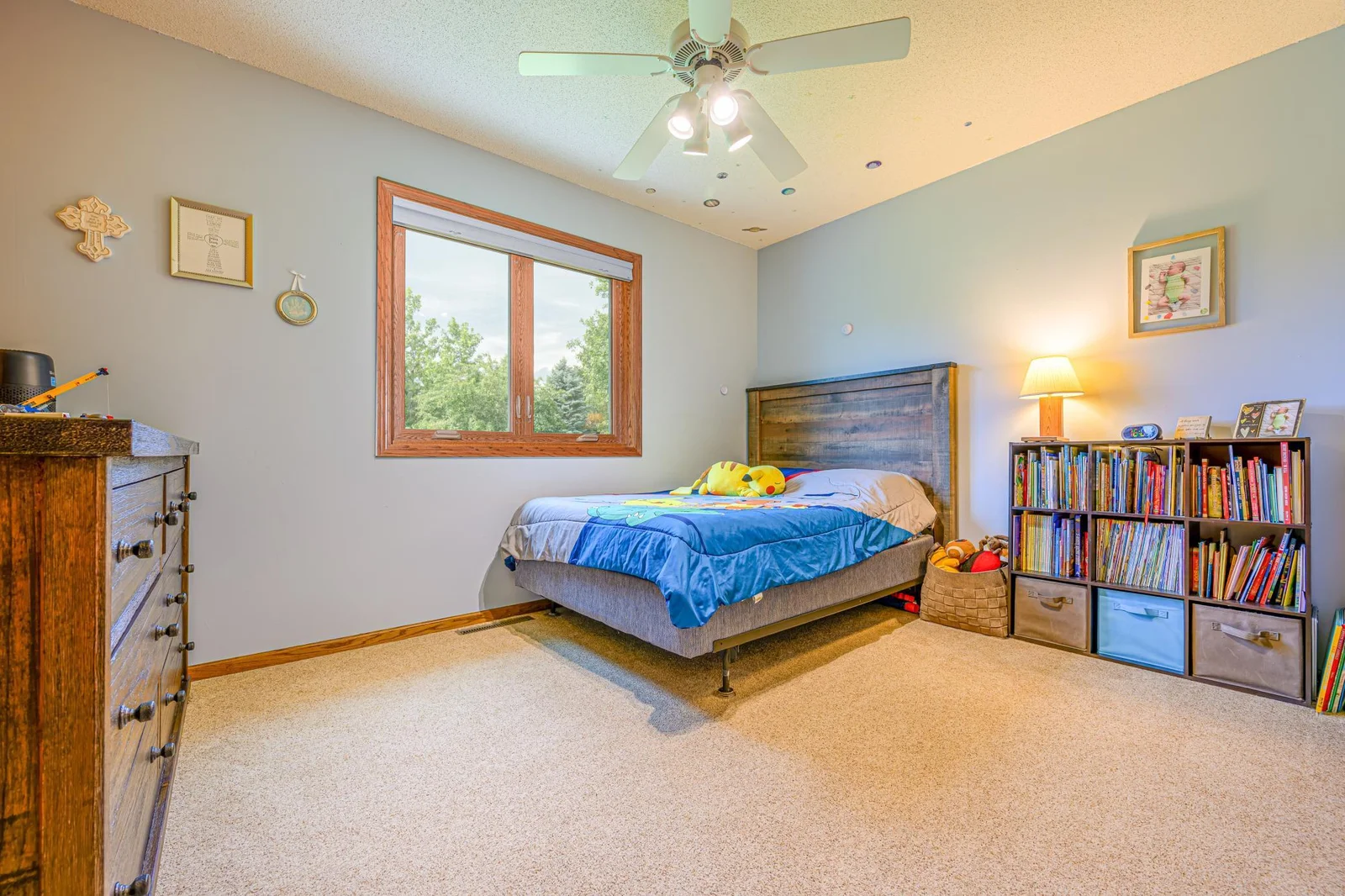 The third of three main floor bedrooms.