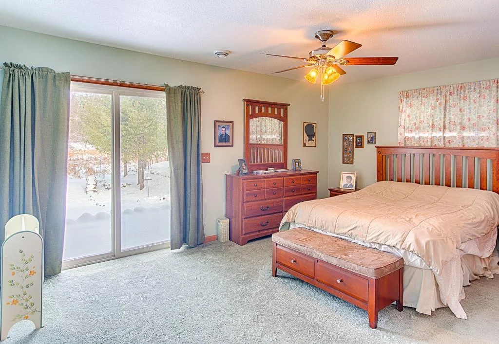 Main floor creek-side bedroom.