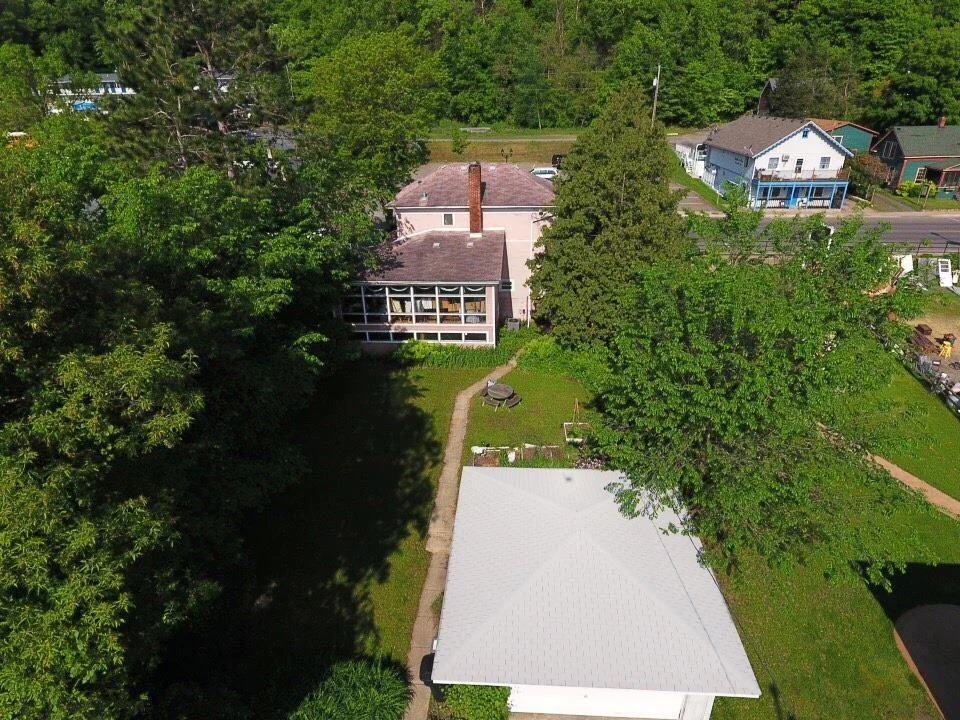 Big yard and detached garage in back.