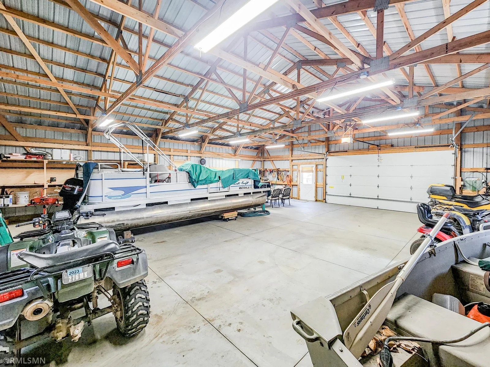 Plenty of storage for vehicles, boats, toys and workspace