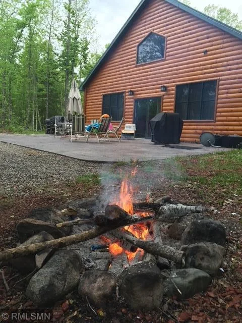 Summer photo with bon fire