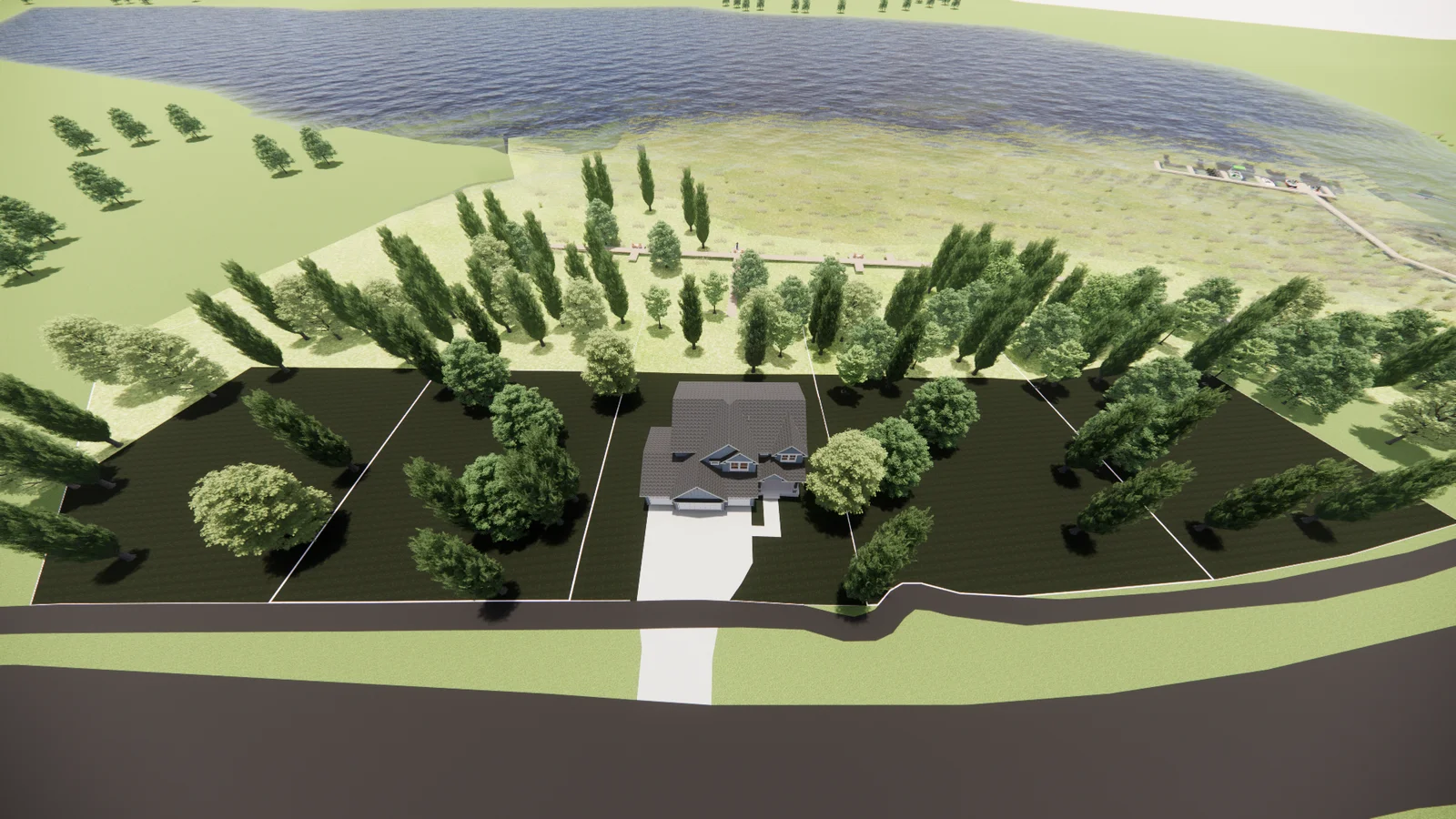 Artist rendering of home site, actuals may vary.