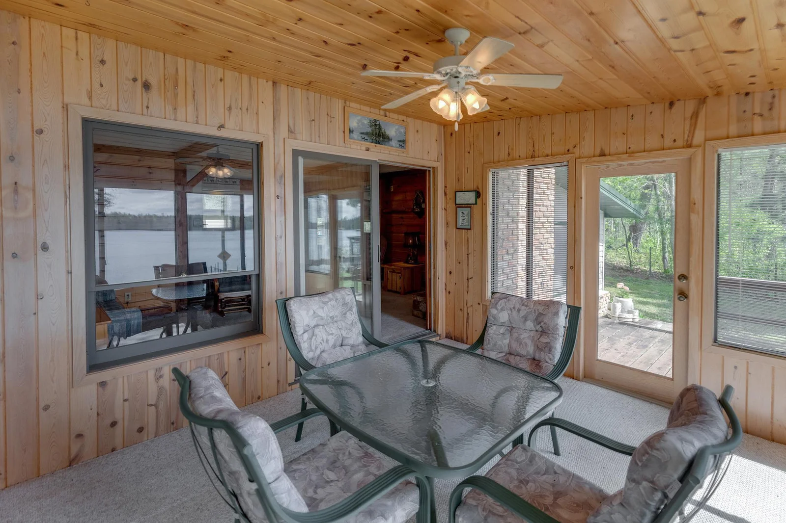 lake facing sun porch