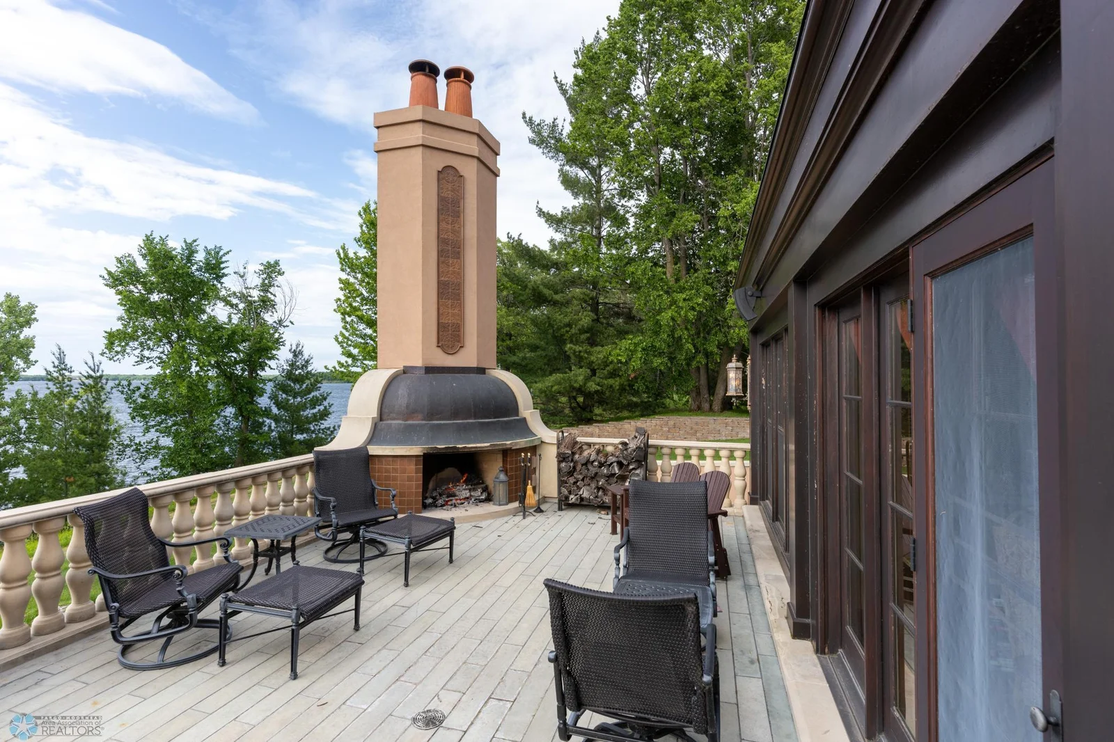 Stately Balcony Fireplace