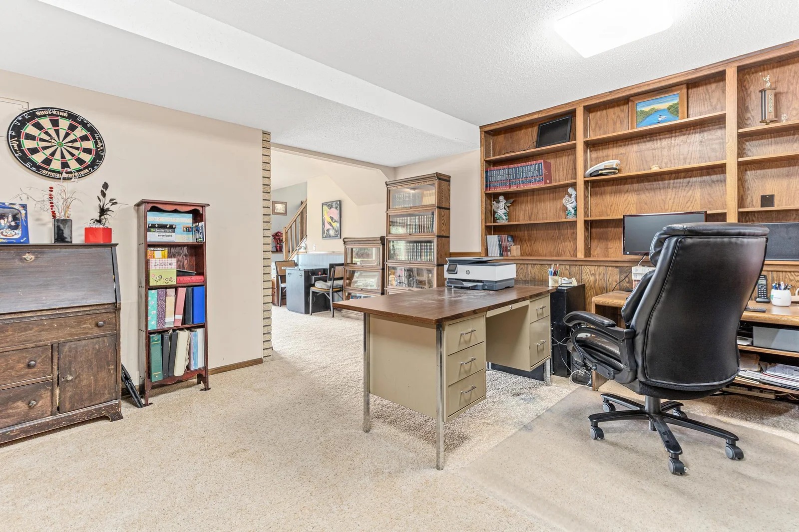 Lower level office could be used as work out space or non-conforming bedroom #4!