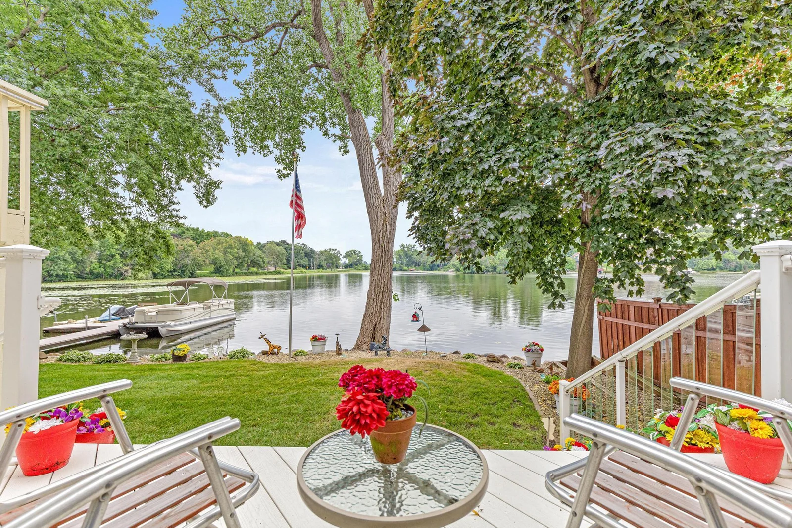 Morning coffee tastes great sitting on your lower deck!
