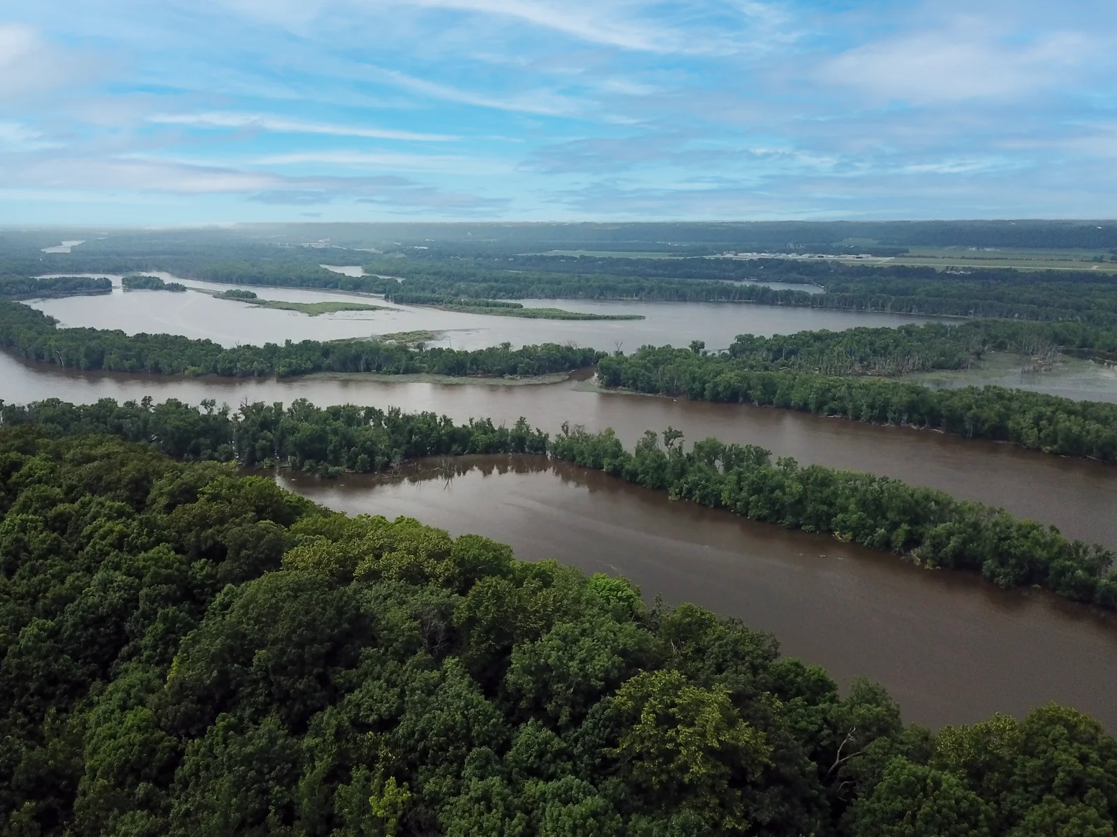 View of the Mississippi River Valley from above property