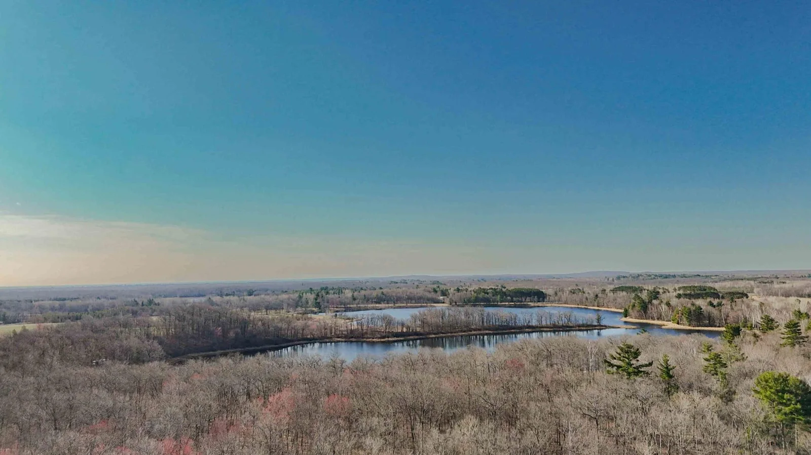 Aerial View over property