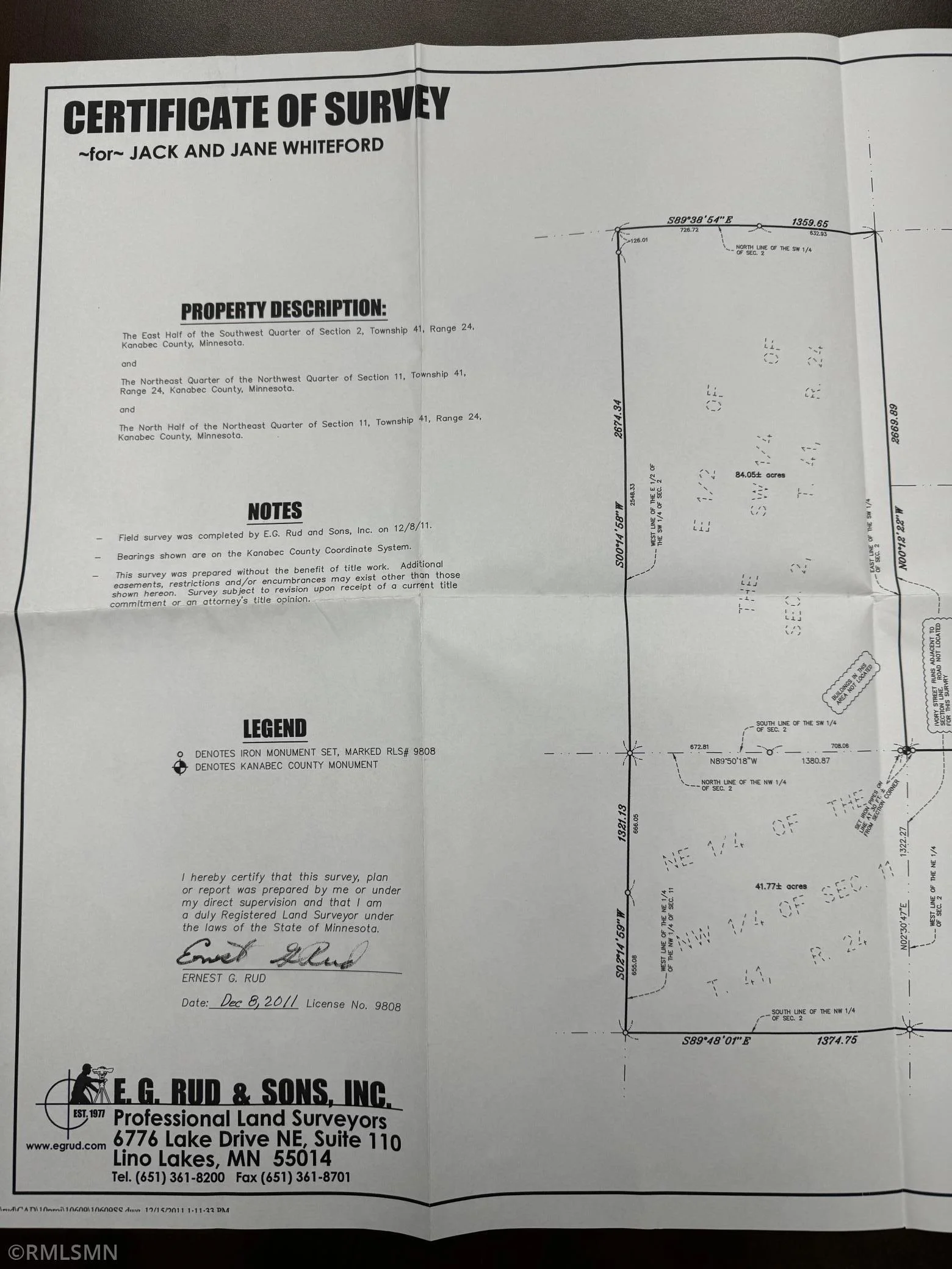 Survey of the Property