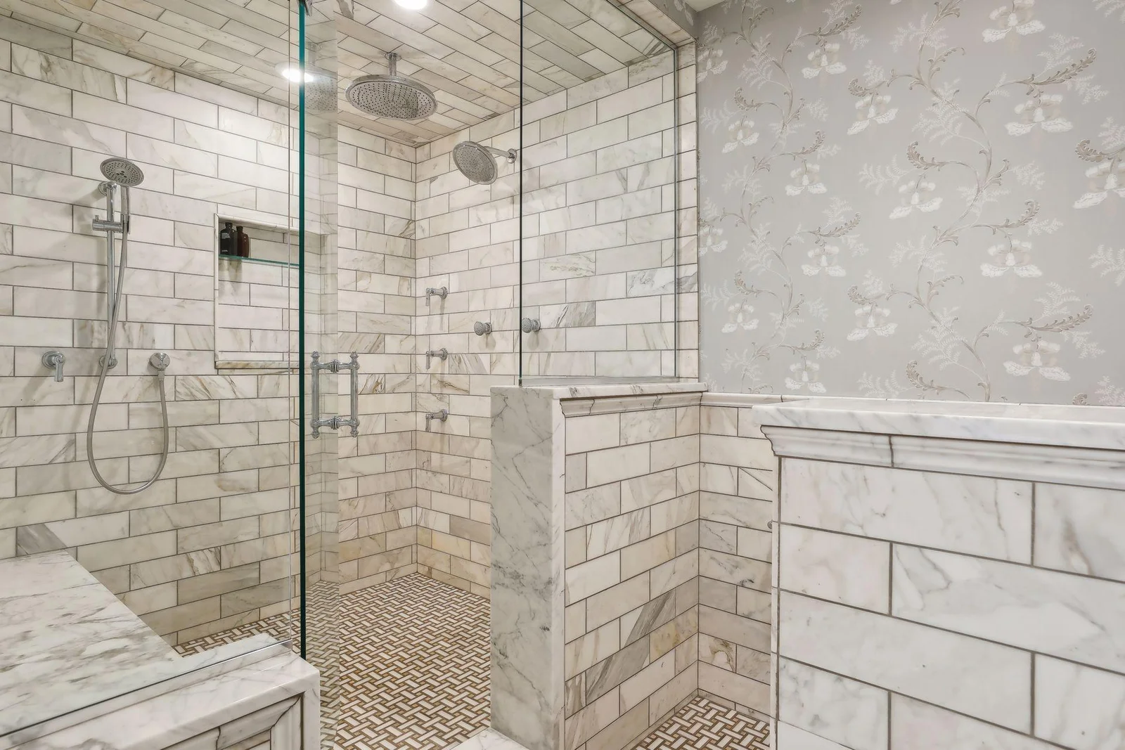 Separate Walk-In Shower Room and Water Closet