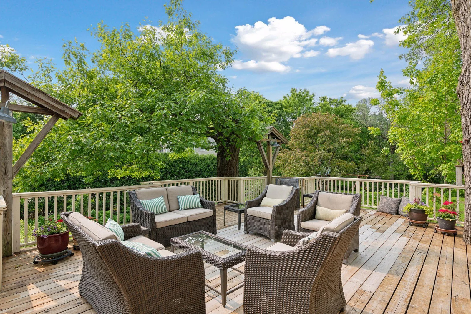 Enjoy the peaceful, large backyard deck
