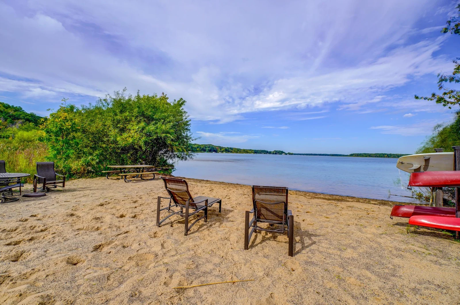 Private sand beach