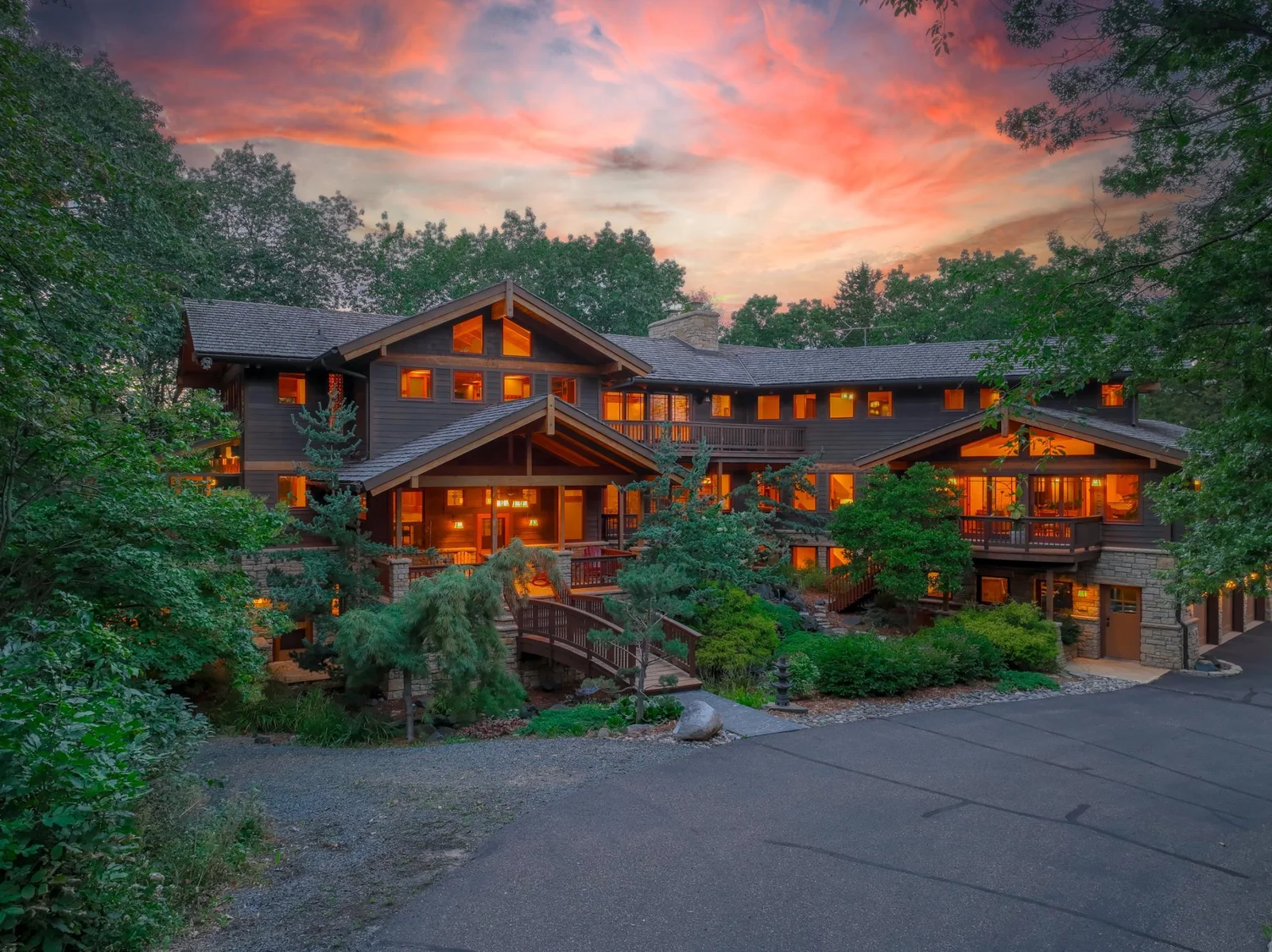 Extremely private this home is perfectly positioned on the land