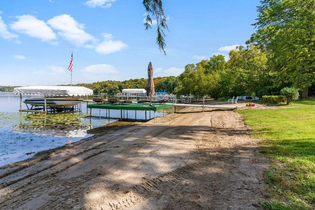 Ample space for a private dock, boat lift, or lakeside seating area