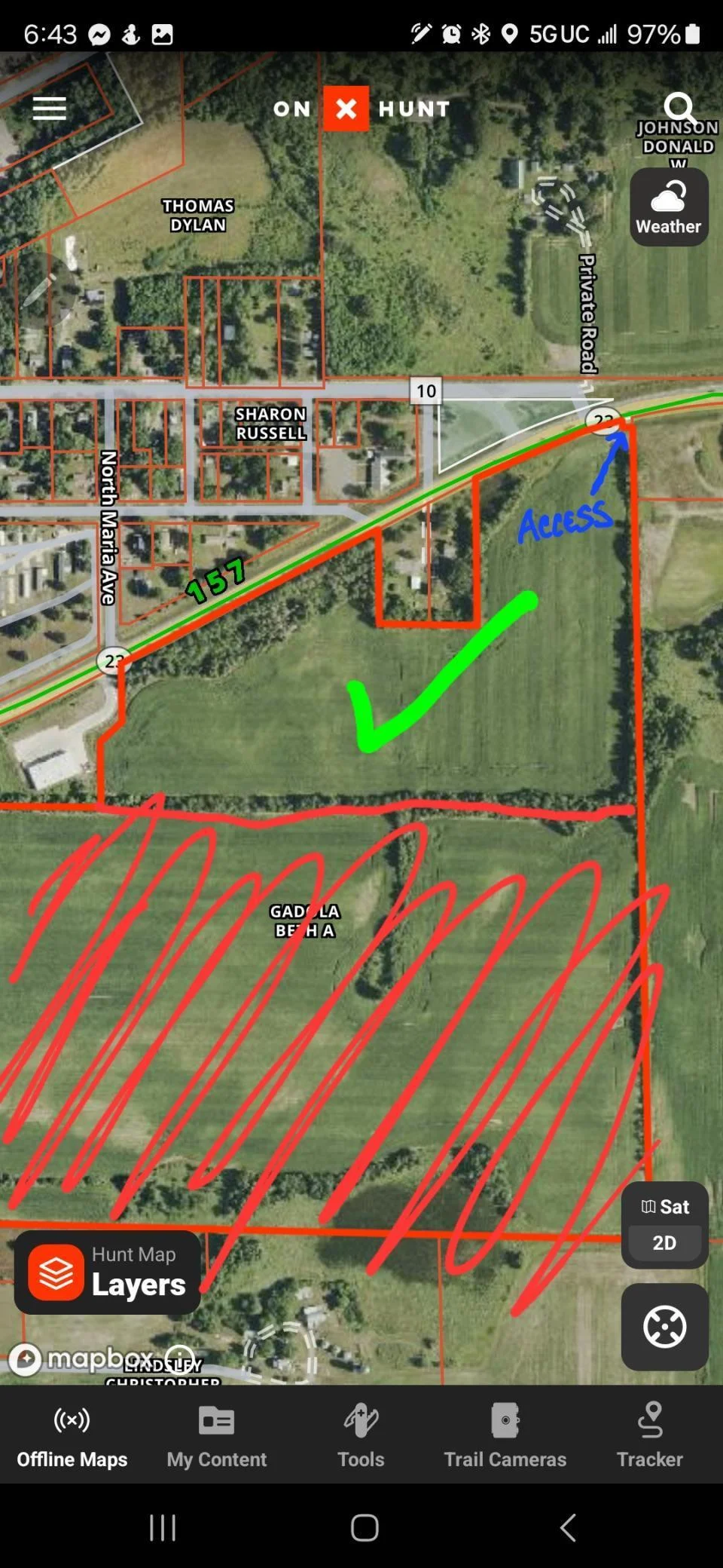 Plenty of Frontage on Hwy 23! Potential for a business headquarters?