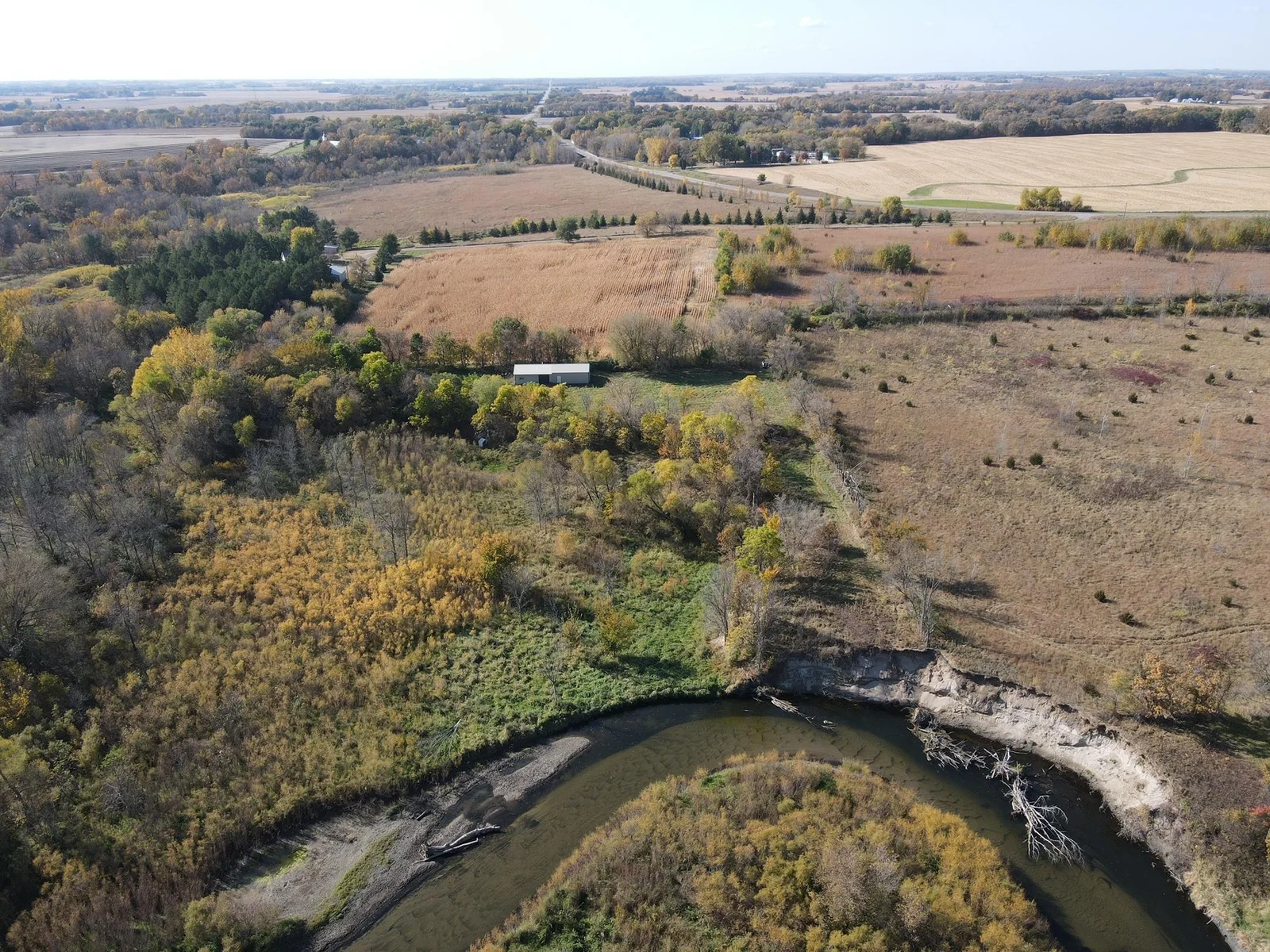 Building location perched overlooking the Crow River