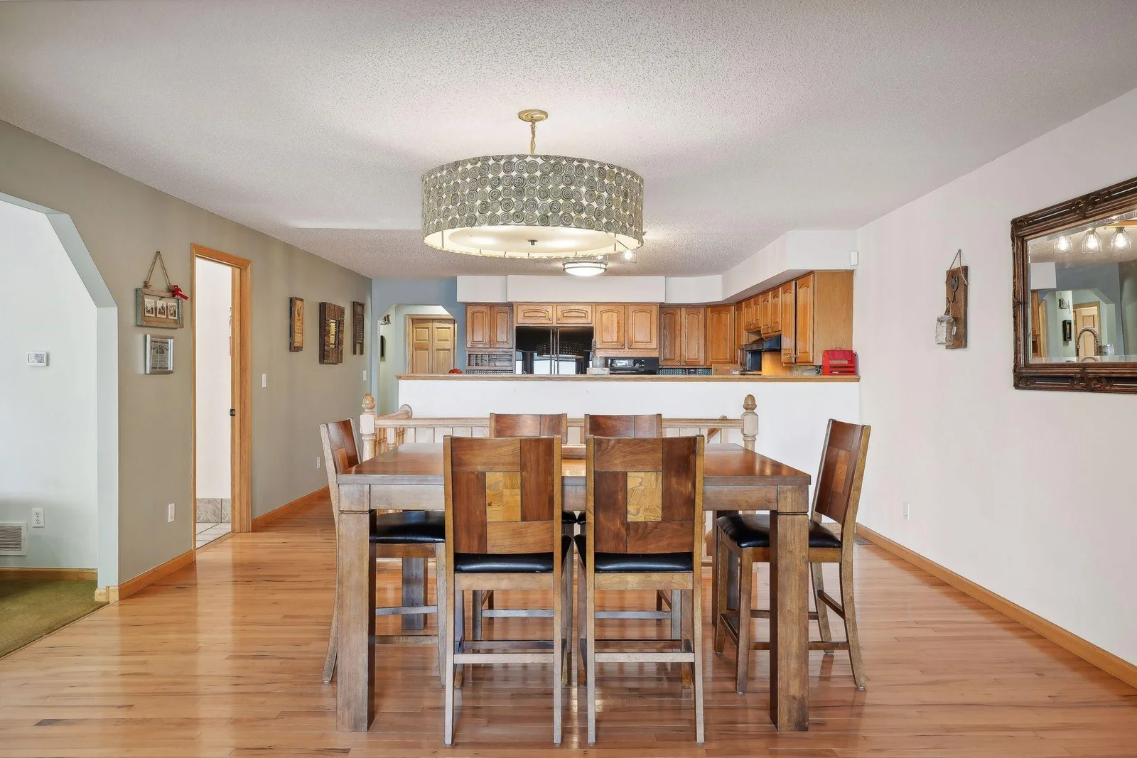 Spacious dining area.