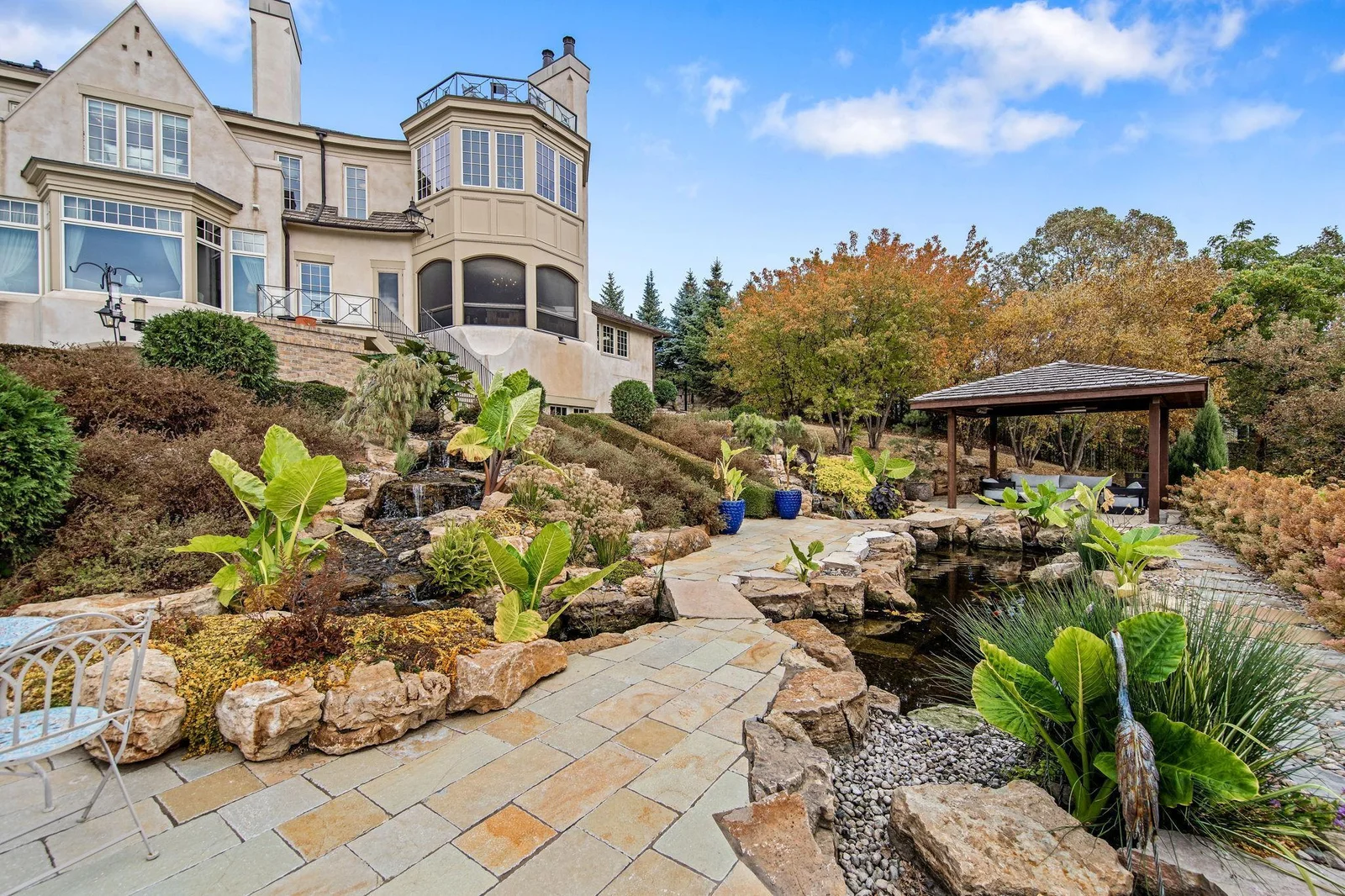 Beautiful pavers lead the way across the landscape.