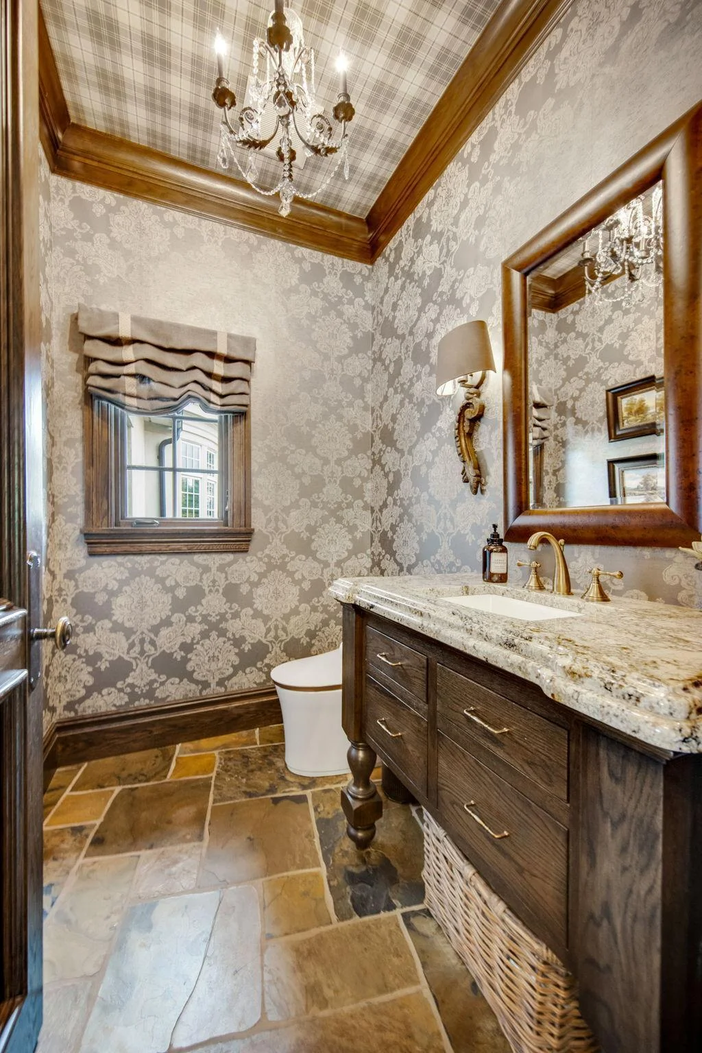 An additional half bathroom off the garage and mudroom.
