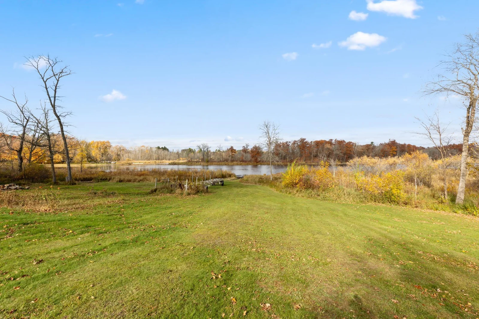 Gentle slope to the lake - add a dock and you're set!