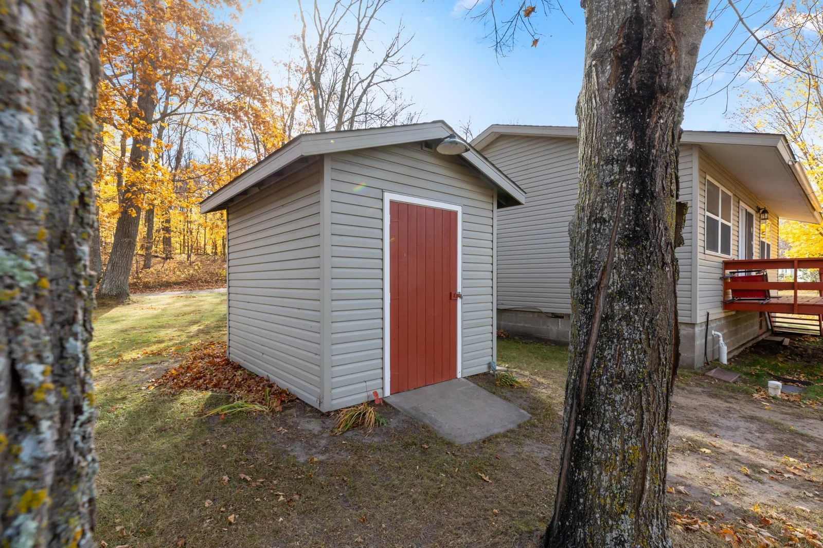 Storage shed offers electricity