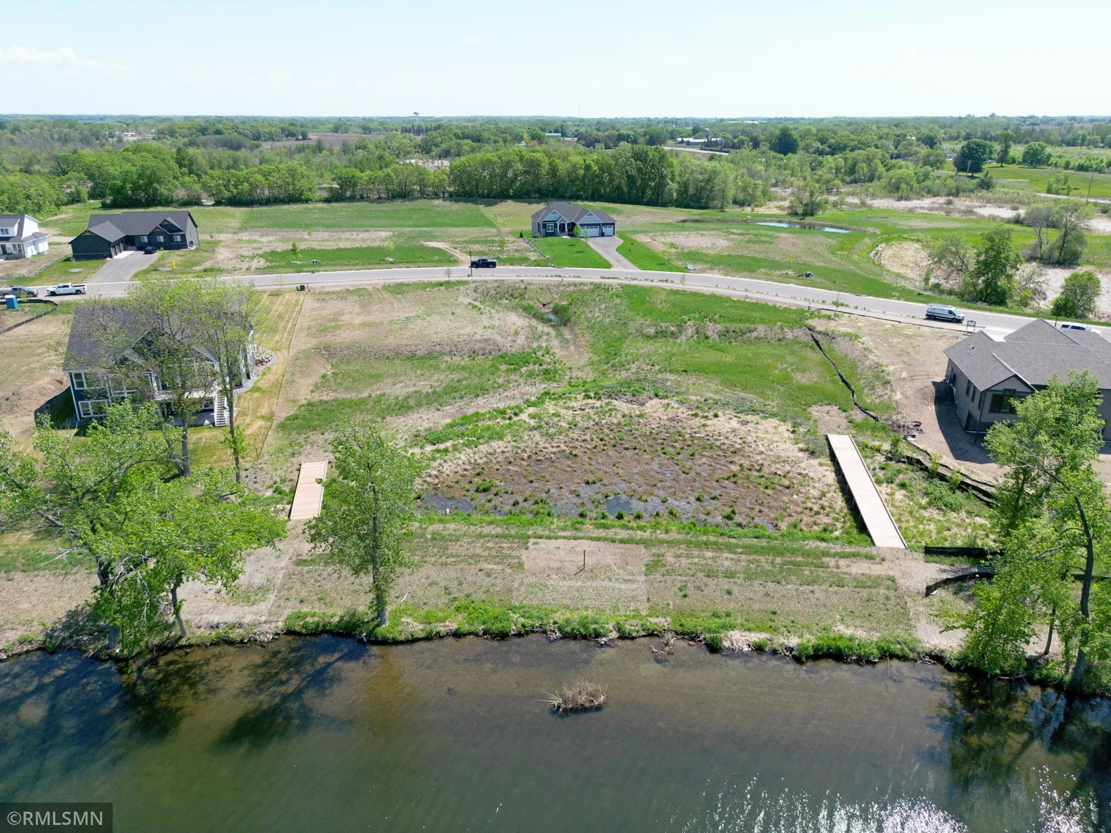 Another view of the boardwalk situated near the shoreline.