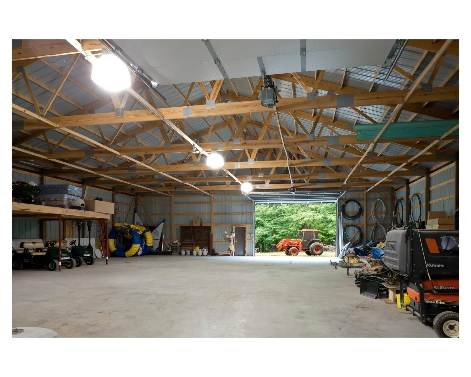 The pole barn has room for all of your toys...and then some!