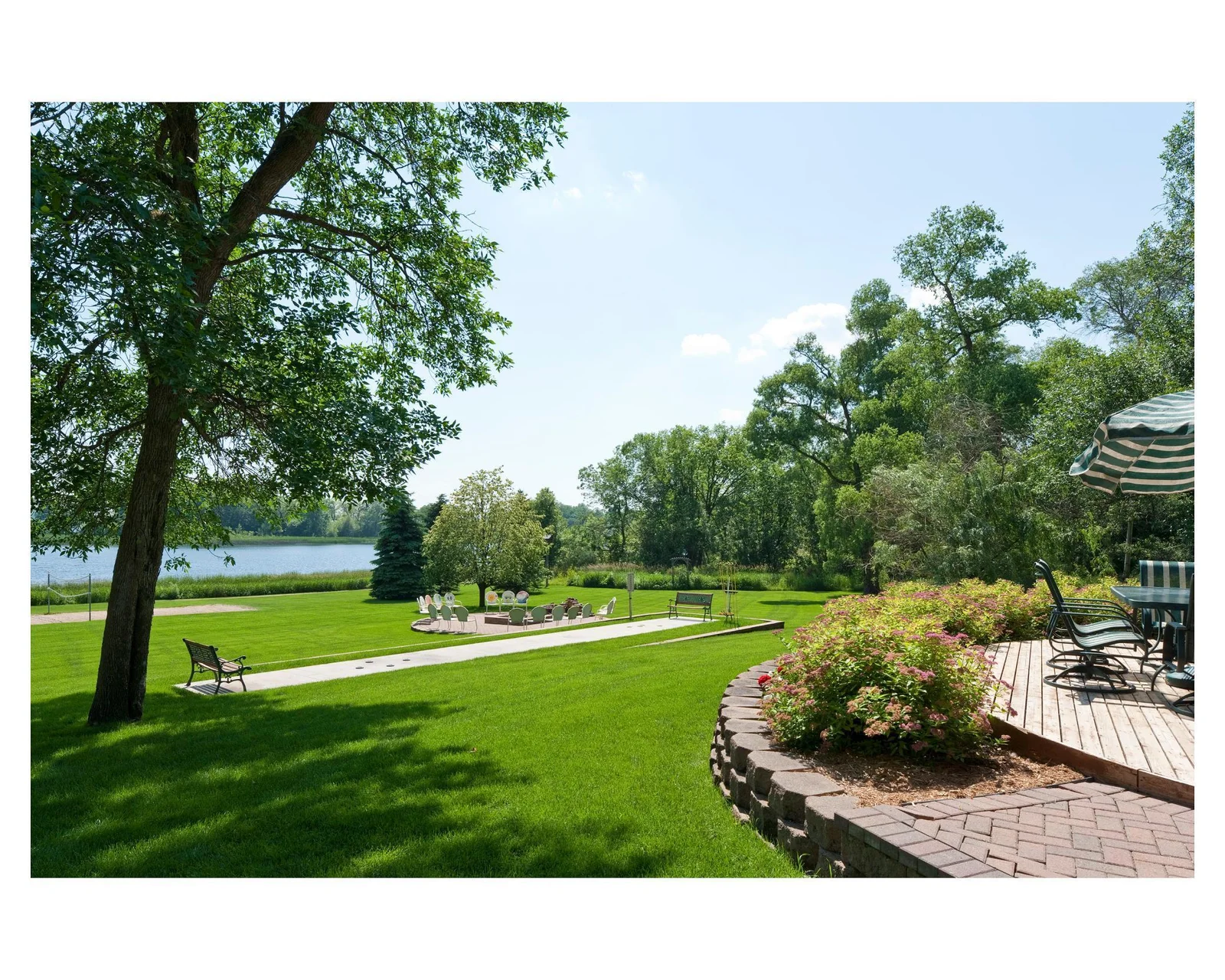 Play shuffleboard in the afternoon, while enjoying the breeze off the lake