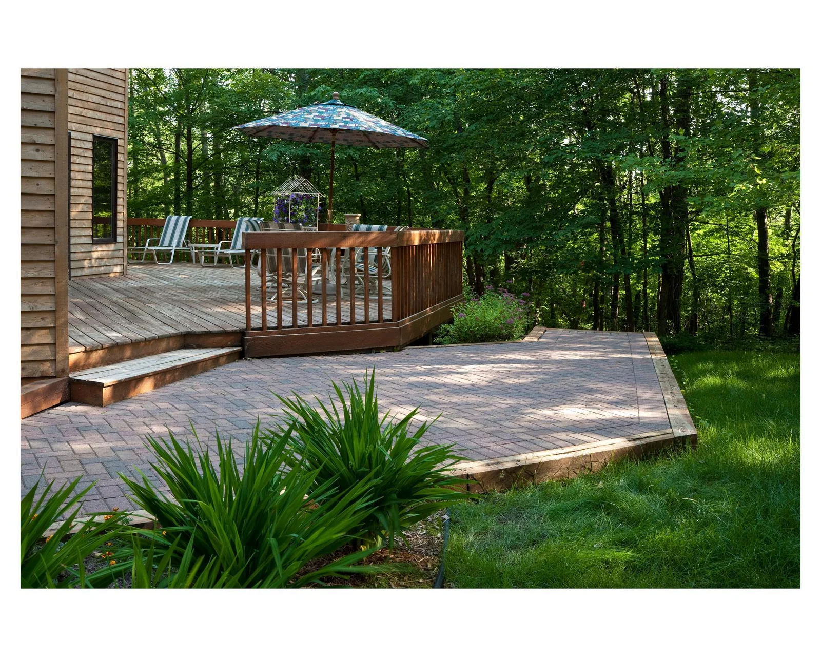 Tucked back in the woods the deck offers the perfect place to relax and take in the nature