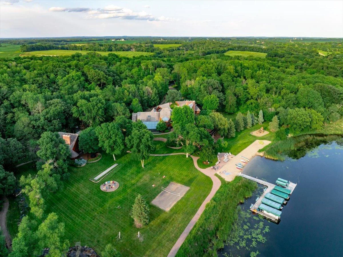 Spectacular manicured grounds and herringboned designed sidewalk paths over 30 acres of gorgeous real estate