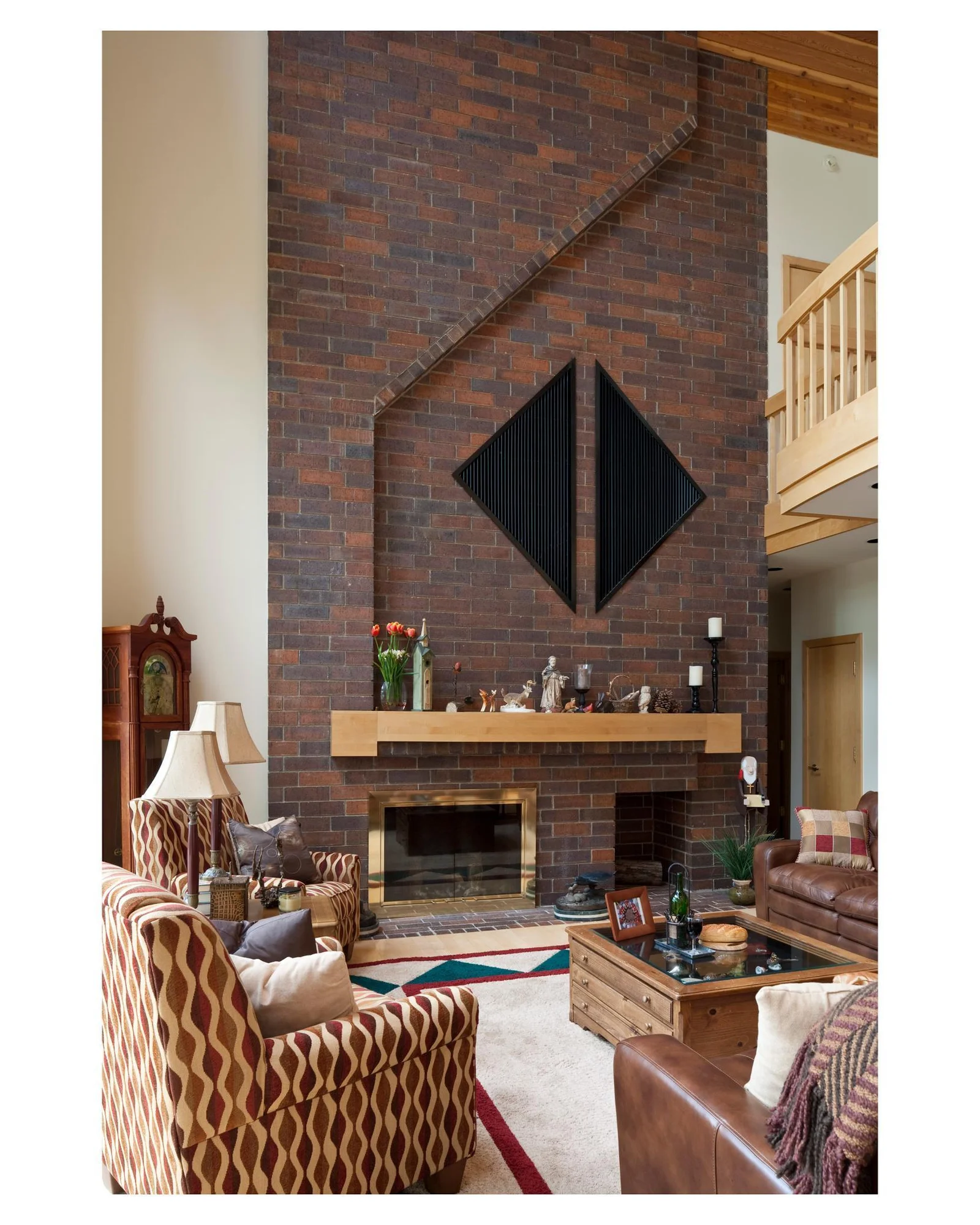 Grand fireplace in the great room at the St. Francis