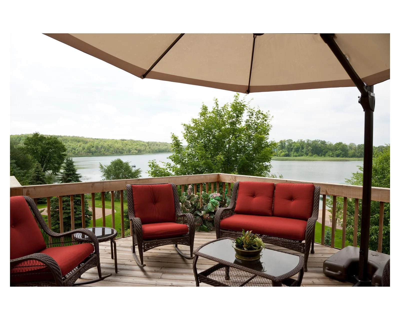 Breathtaking views from the deck at the Mary Hill Lodge