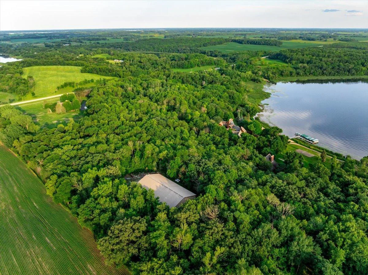 Location of pole barn with state snowmobile trail bordering property