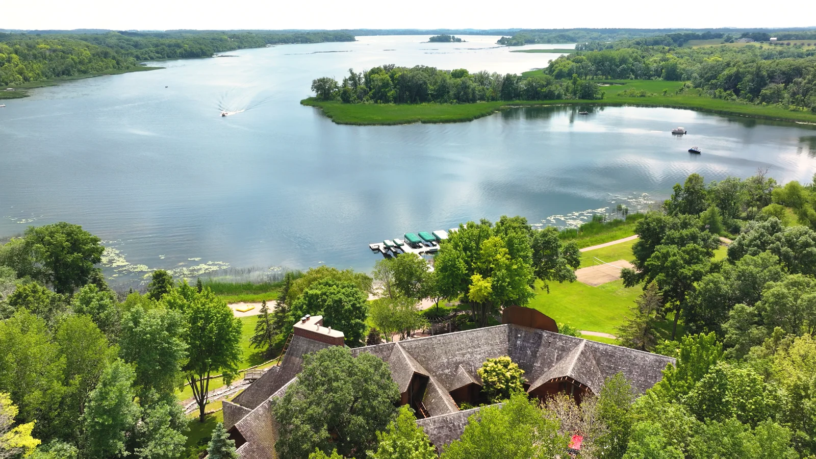 Very Private setting with the estate secluded on the north end of Chippewa Lake