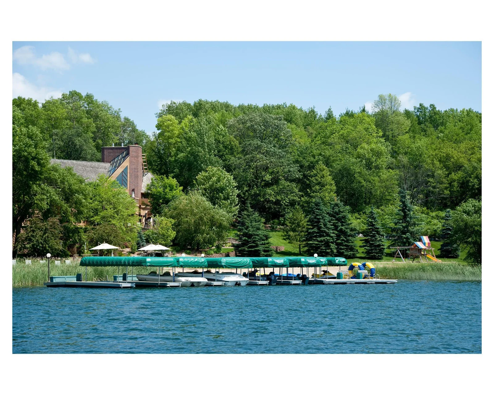 Powered lifts for each dock slip so no hand cranking