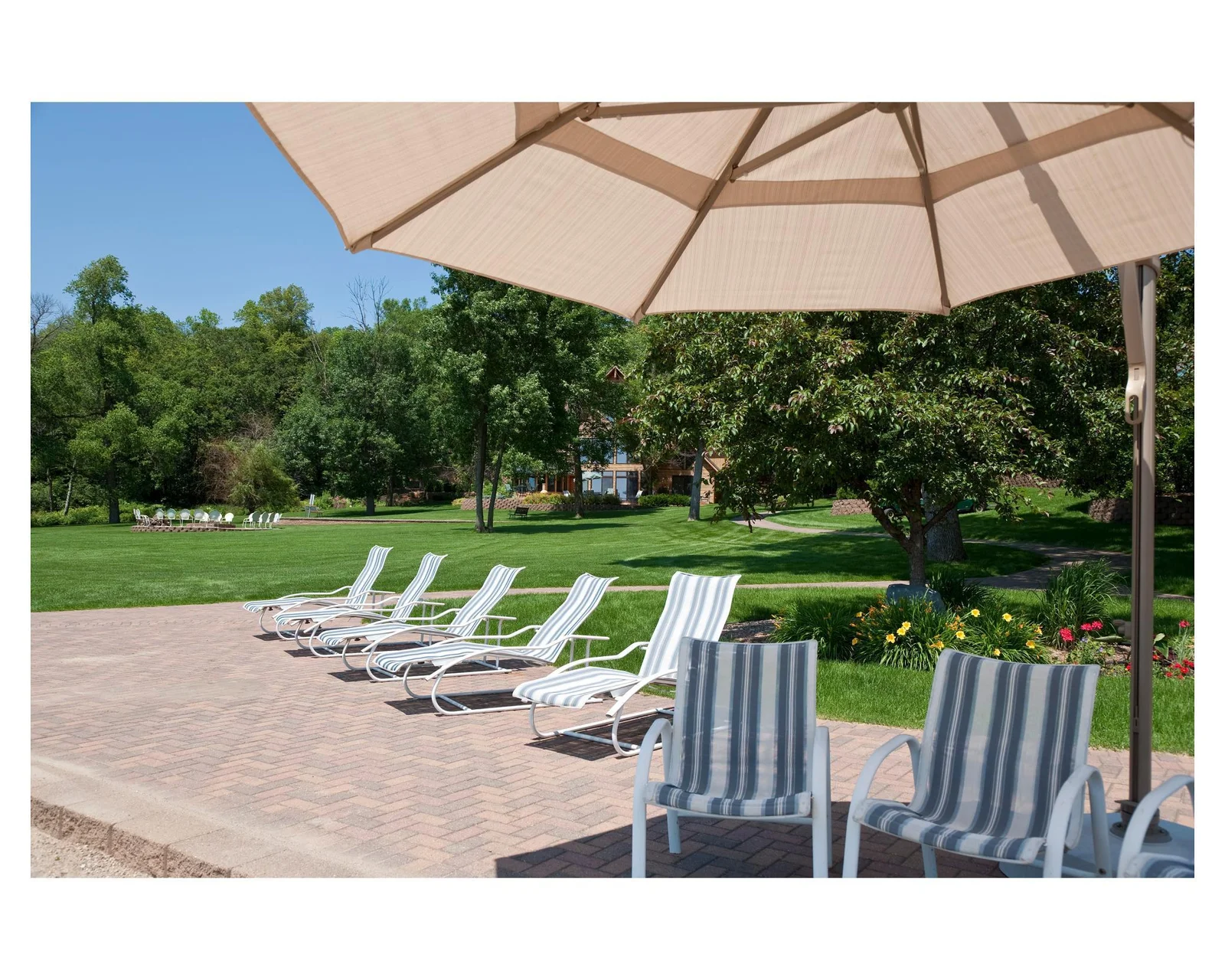 Beachside patio big enough for a destination wedding party
