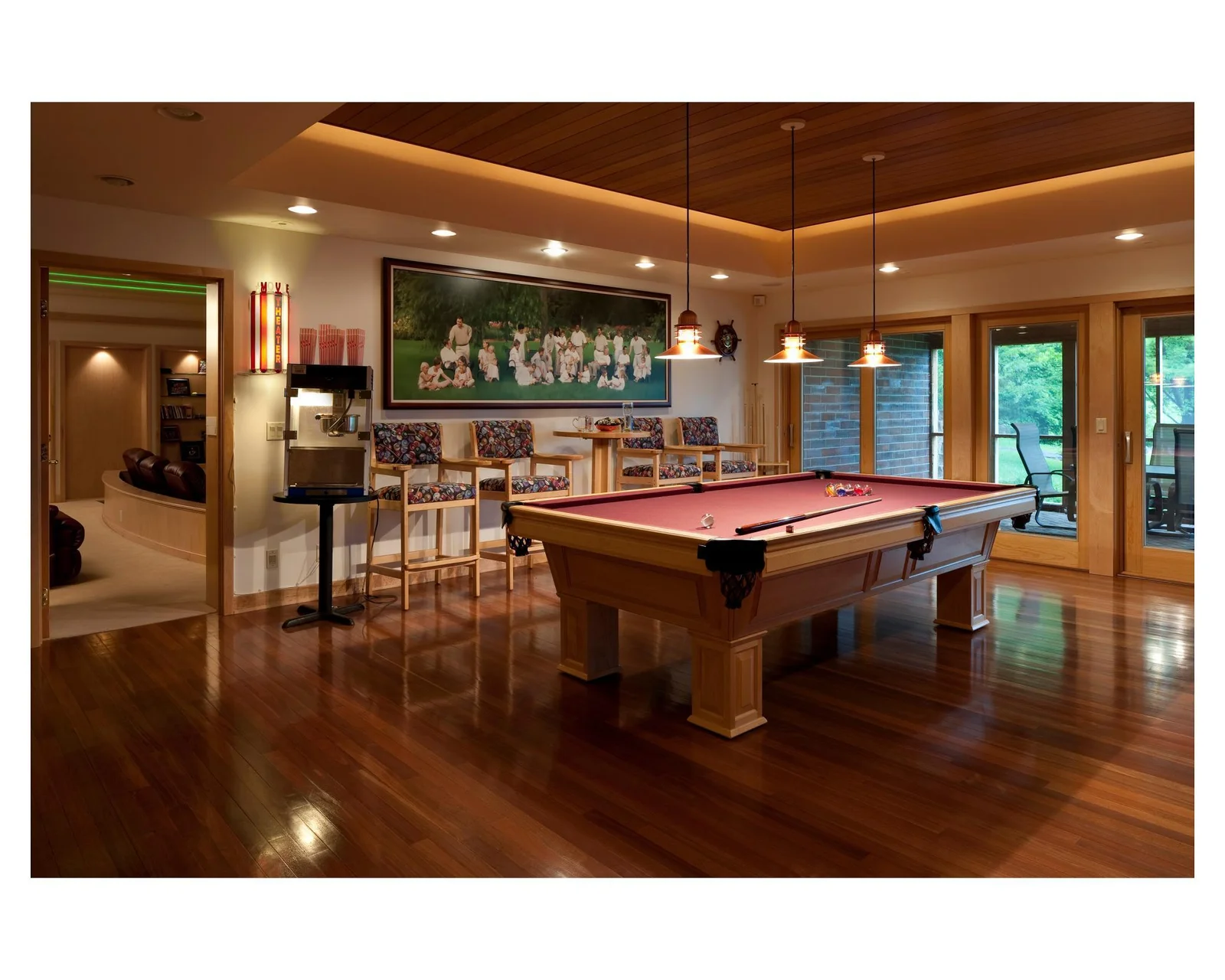 Plenty of seating in the billiards room