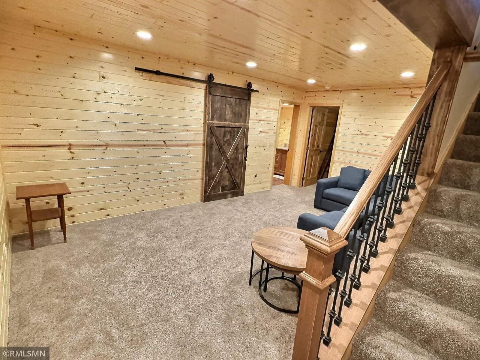 Recently finished, the lower level is comfortable and perfect for gathering and entertaining friends and family.