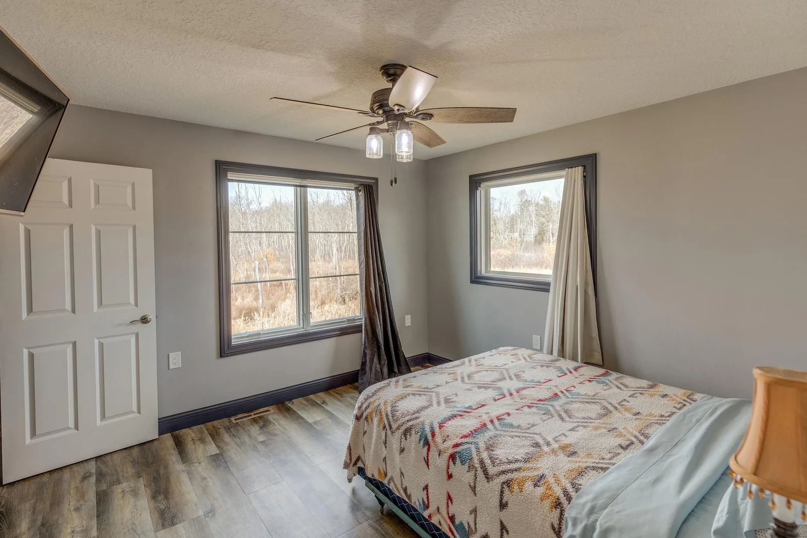 Third upper bedroom has great views.