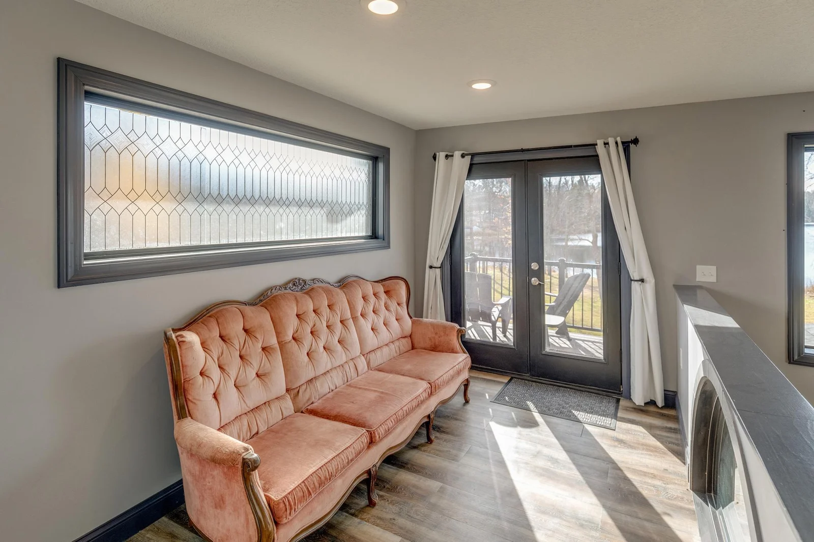 Loft area with balcony.