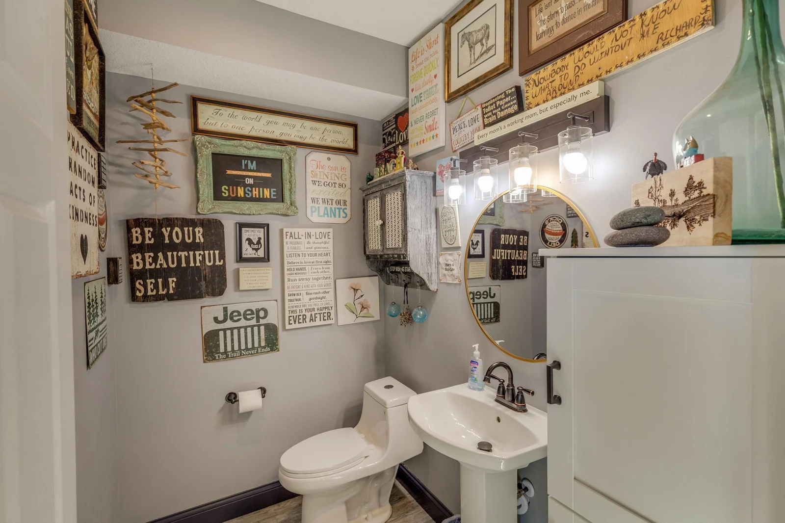Main floor half bathroom.