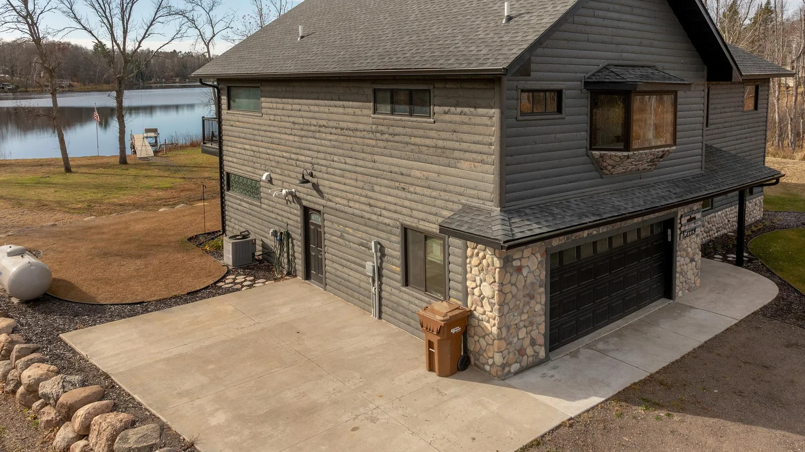 Concrete slab for extra parking.